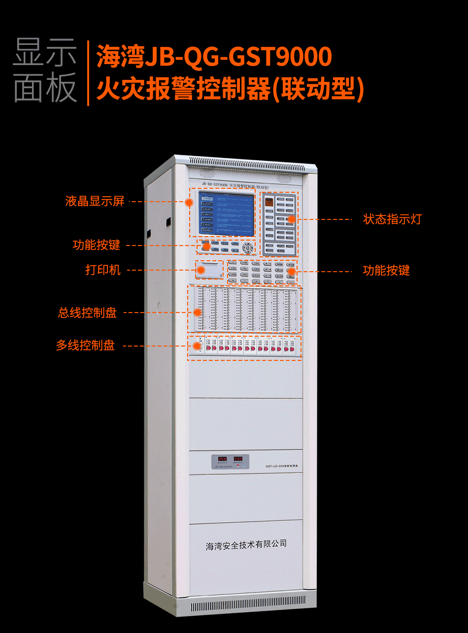 海灣JB-QG-GST9000火災報警控制器(聯(lián)動型)顯示面板